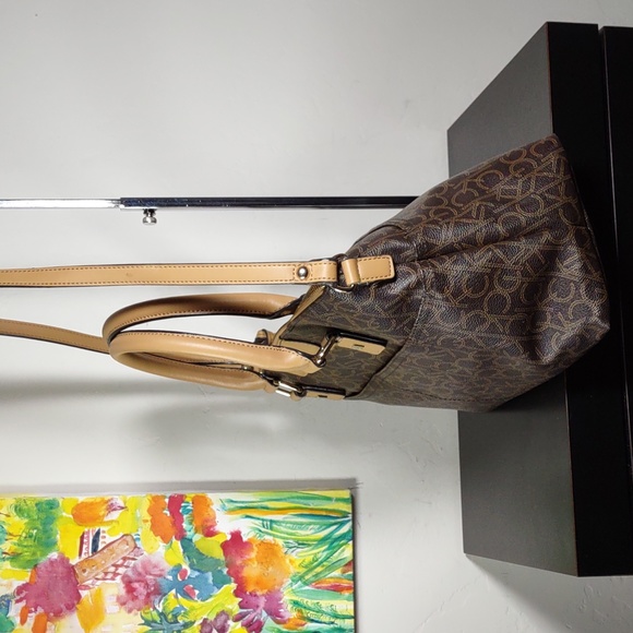 Calvin Klein Signature Monogram Satchel - Picture 3 of 13